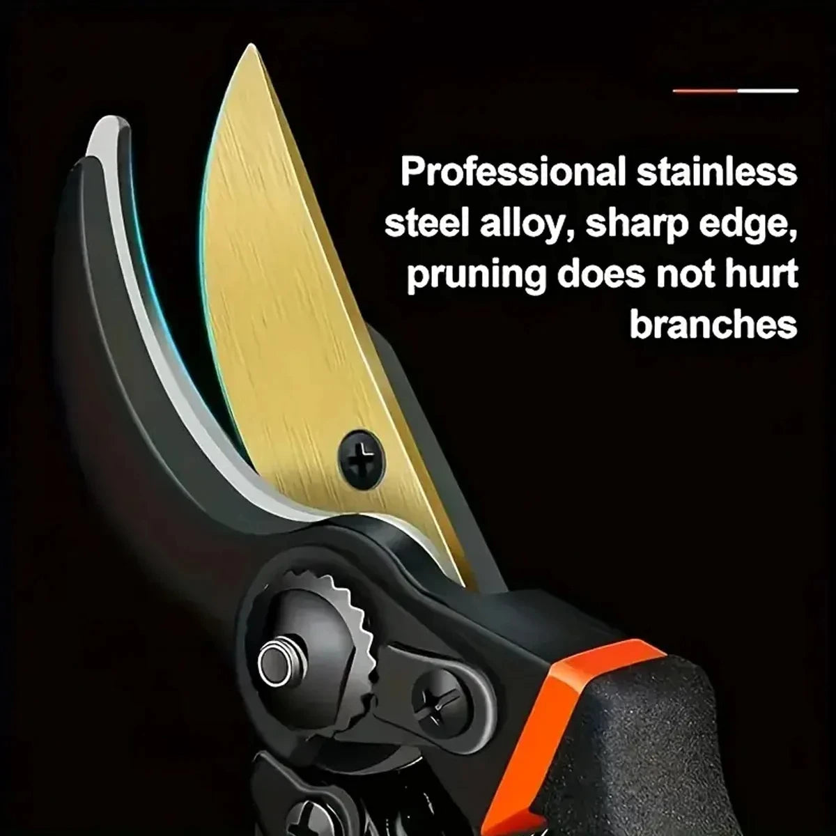 Precision Stainless Steel Pruning Shears - Ergonomic Hand Pruners for Garden, Shrubs & Orchards