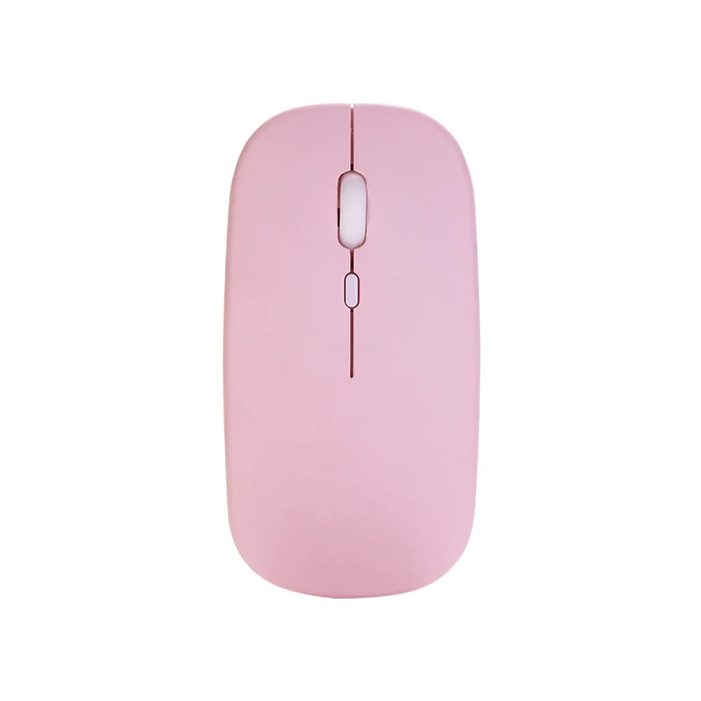 Silent Bluetooth & 2.4GHz Wireless Macaron Optical Mouse - Rechargeable Silent Click Mouse for Laptop & Tablet (iPad, Samsung, Xiaomi, Lenovo)