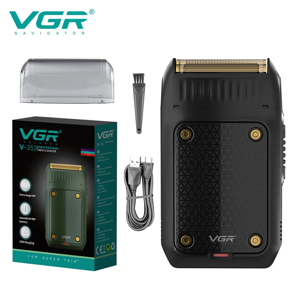 USB Rechargeable Electric Beard Trimmer & Face Shaver for Men — Stainless Steel Blades, Wet/Dry Precision Groomer