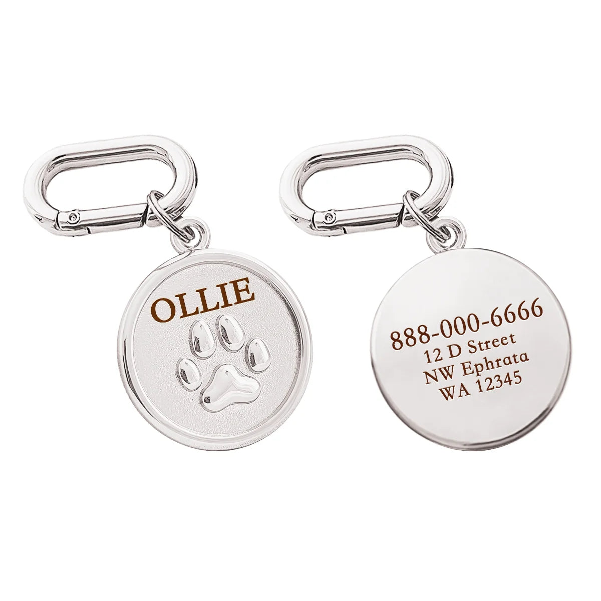 Personalized Pet ID Name Tag – Custom Engraved Anti-Lost Collar Tag for Dogs & Cats