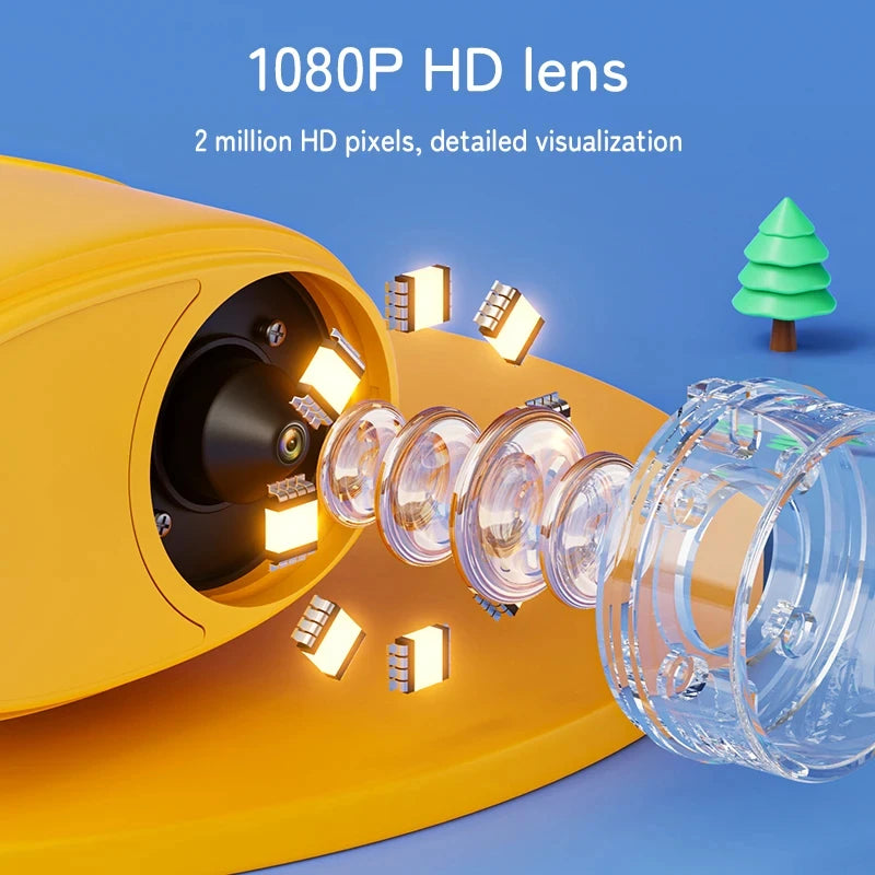 1000X Handheld Digital Microscope for Kids — Rechargeable Mini Pocket Microscope 2.0-inch (5.1 cm) Screen Portable Educational Gift for Children & Students