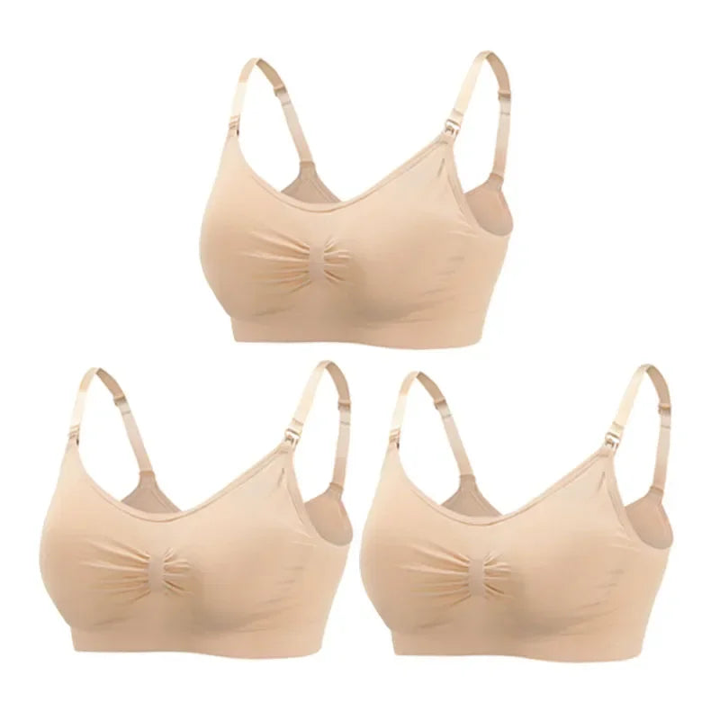 3-Pack Maternity Nursing Bras – Soft Wire-Free Breastfeeding Bra for Pregnancy & Nursing