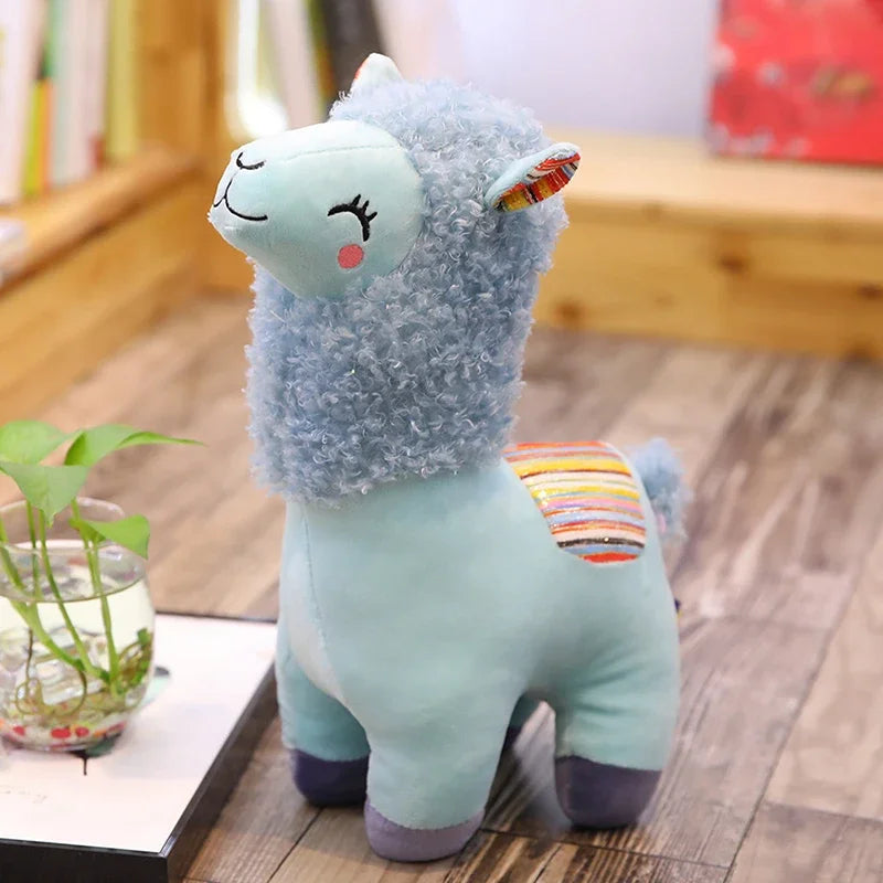 25cm (9.8 in) Smile Alpaca Llama Plush Toy - Soft Stuffed Animal Throw Pillow for Kids and Home Decor