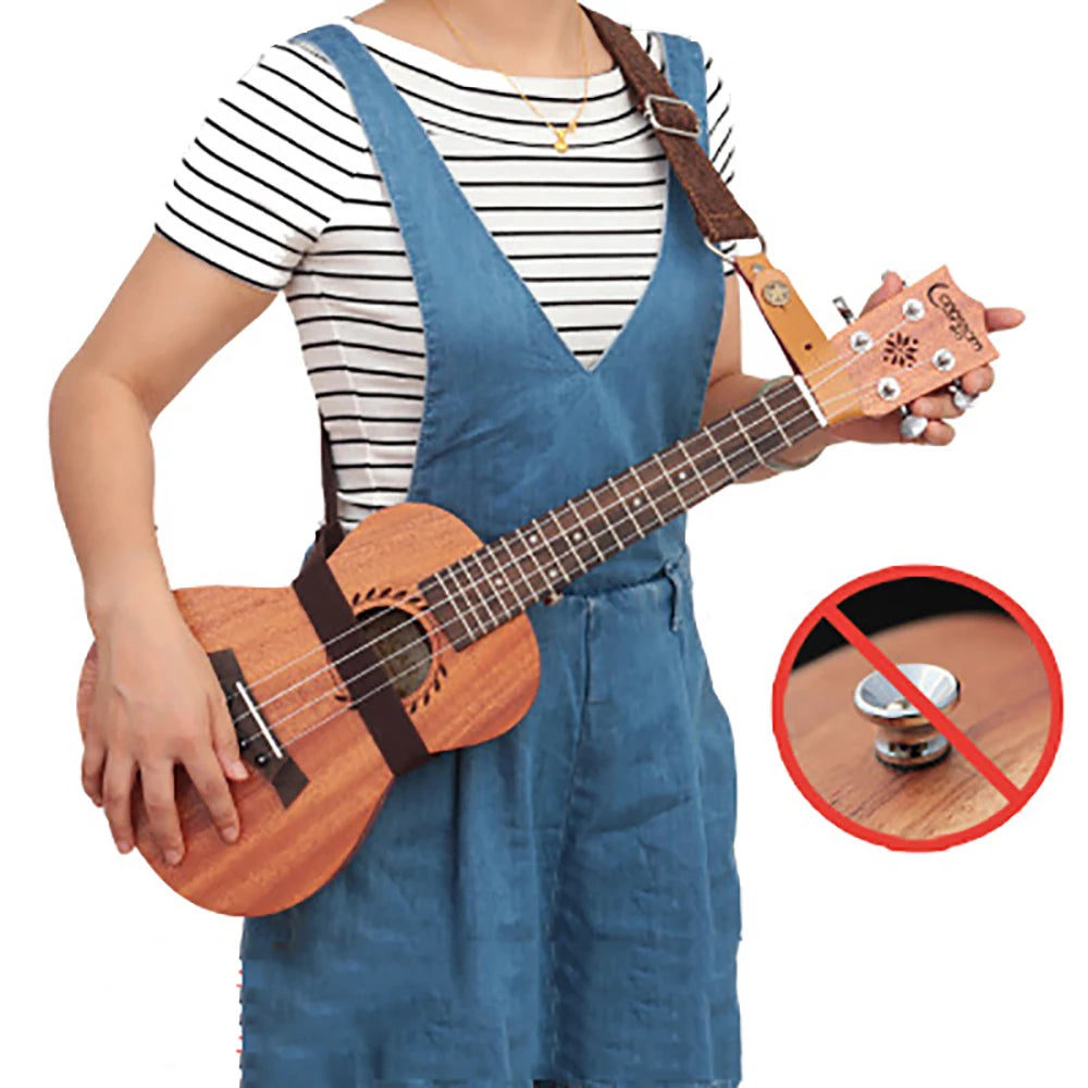 Adjustable Ukulele Strap 70-105 cm (27.6-41.3 in), 4 cm (1.6 in) Breathable Linen Cotton Nail-Free Shoulder Crossbody Strap