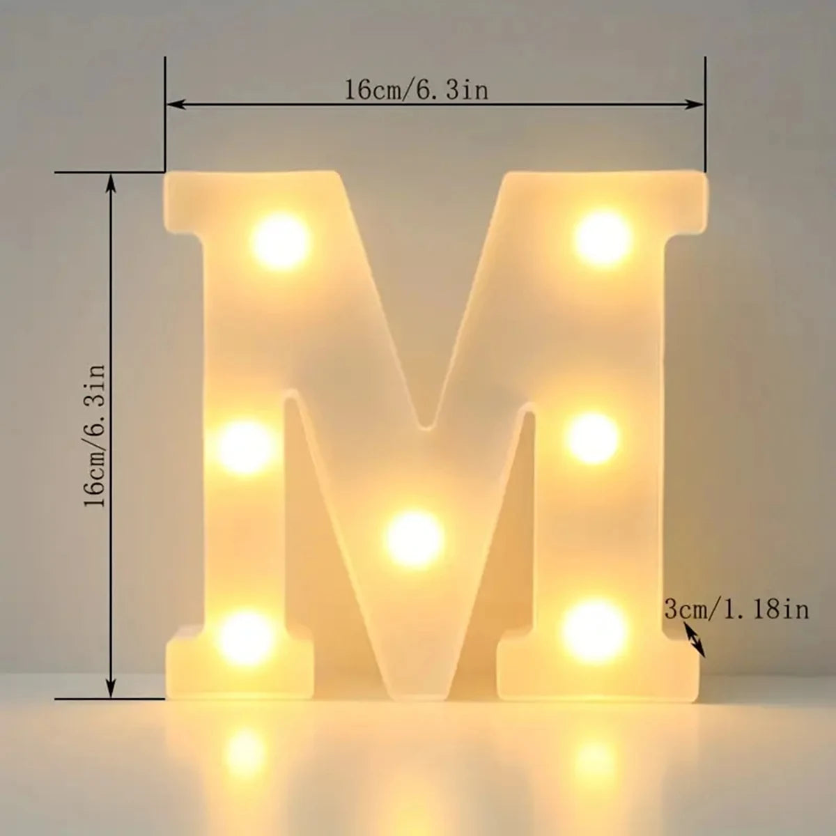 White LED Angel Night Light 6.3in (16 cm) Marquee Sign for Home, Wedding, Party & Christmas Decor
