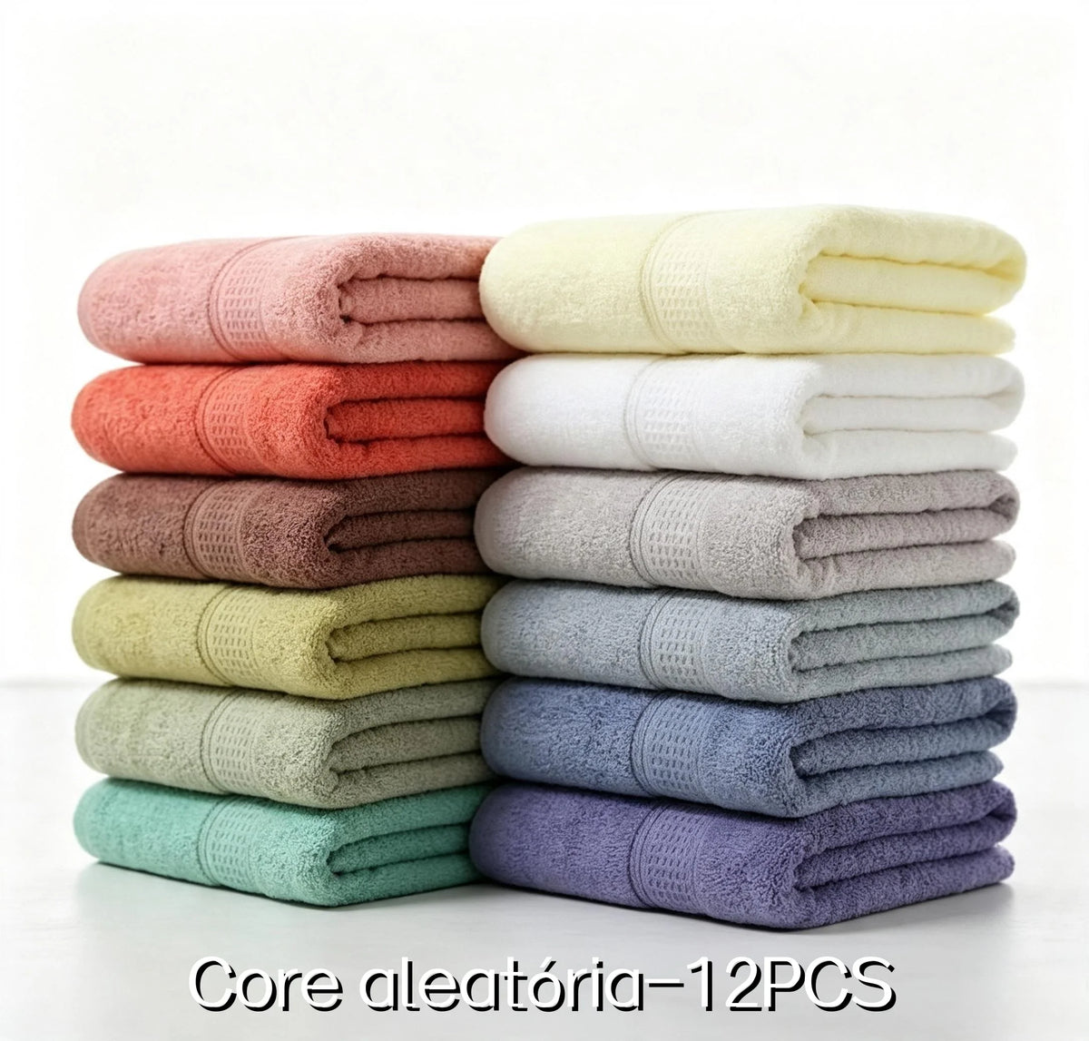 100% Cotton White Hand Towels 35 x 70 cm (13.8 x 27.6 in) Thick Terry Bath Towels for Gym Travel Sport