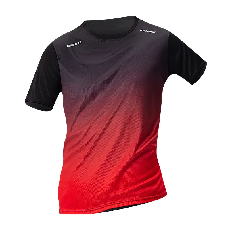 Men's Gradient Quick-Dry Sports T-Shirt Short Sleeve - Running & Fitness Casual Tee
