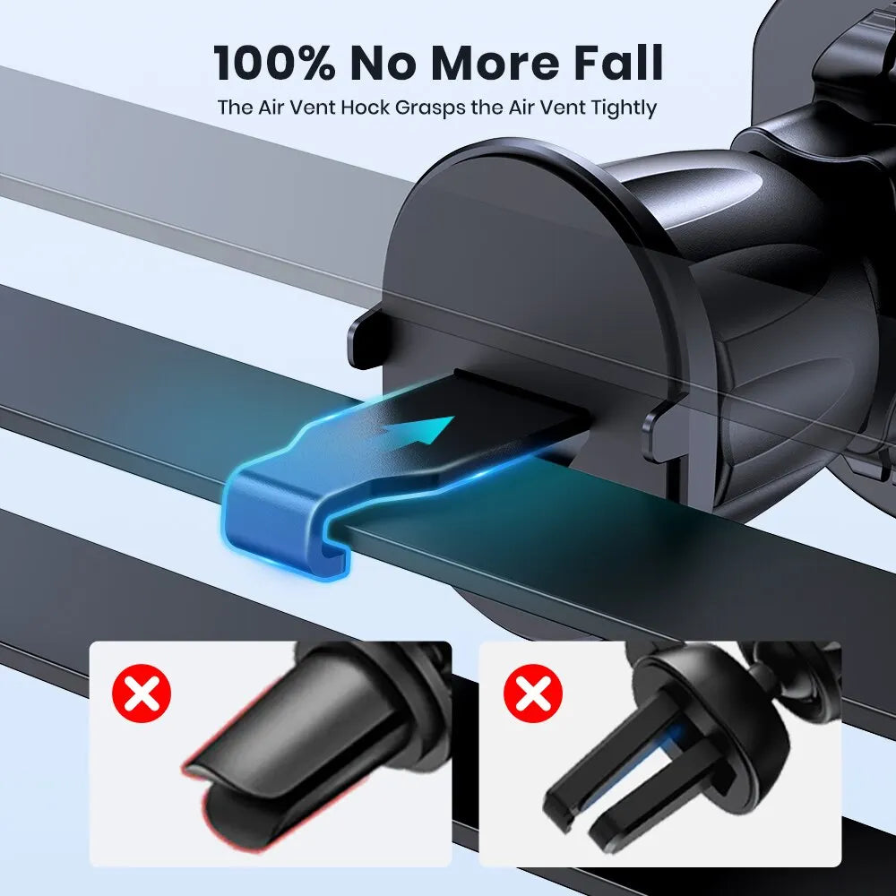 Magnetic Air Vent Car Phone Mount – 6 N52 Magnets, Universal Phone Holder for iPhone & Android (4.0–6.8 in / 10.2–17.3 cm)