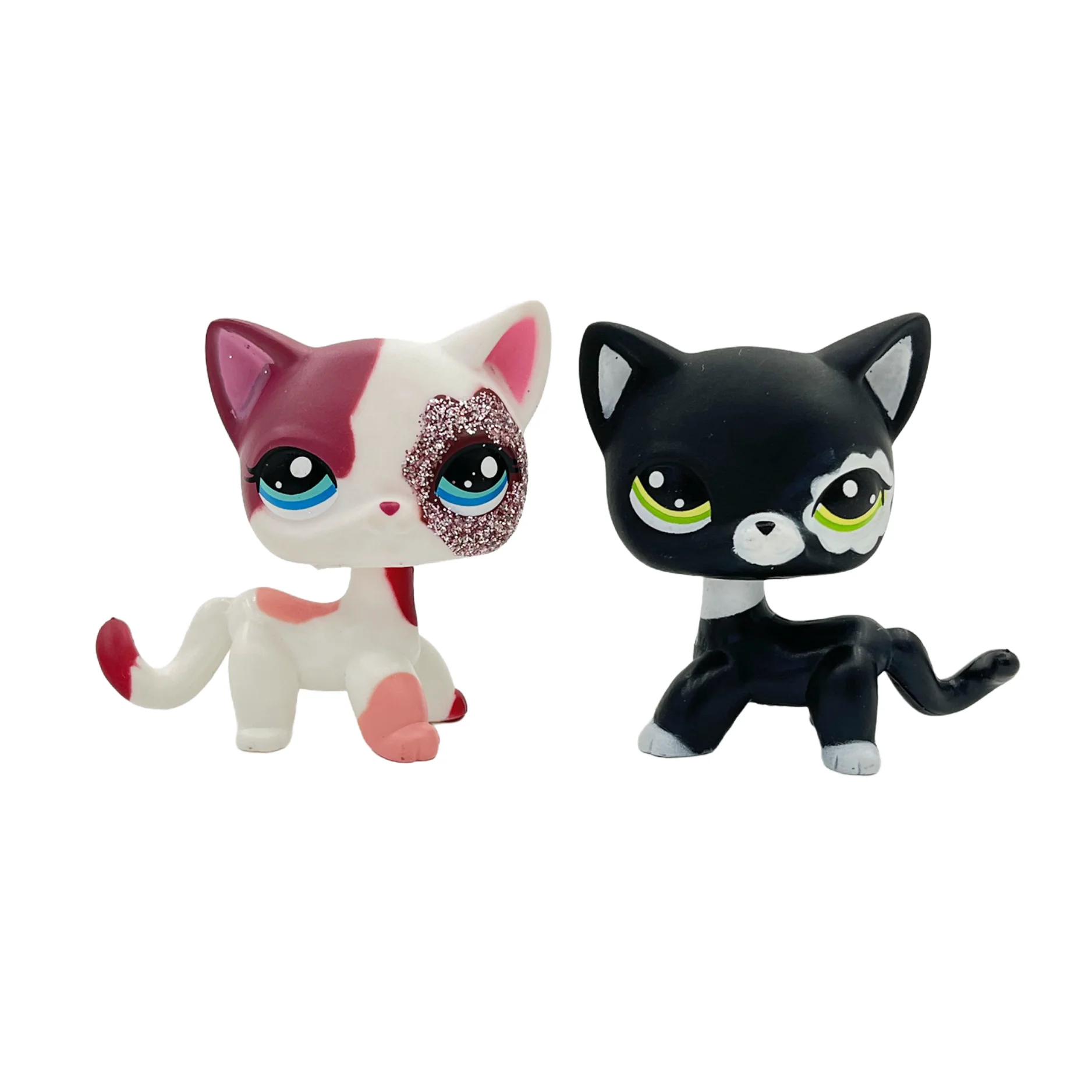 2-Pack Mini Pet Figurines — Cute Dog & Cat PVC Bobble Head Collectibles, 1.5–2 in (4.8–5.5 cm)