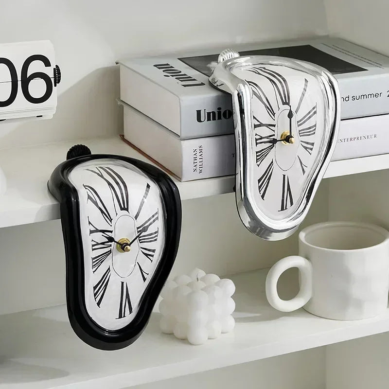 Surreal Melting Wall Clock Dali-Inspired Distorted Art Clock for Home Decor & Gift