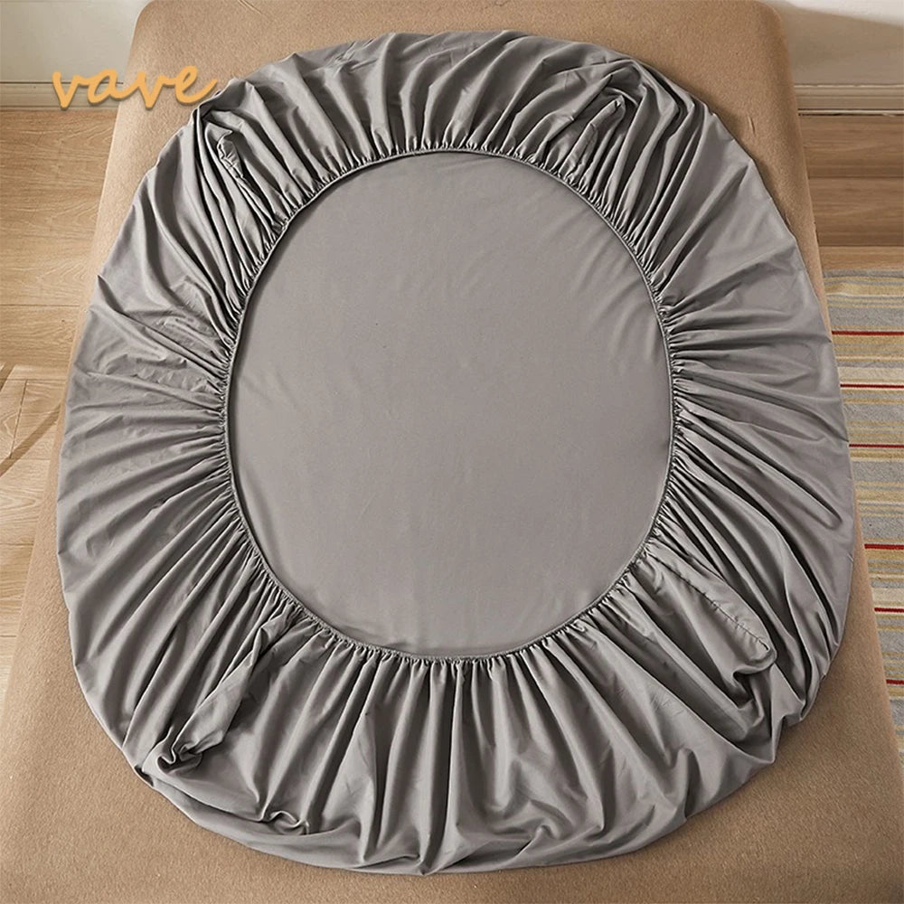 100% Cotton Fitted Sheet – Deep Pocket Elastic Non-Slip Mattress Cover for Twin Full Queen King (Fits Mattress Height up to 26 cm / 10 in)