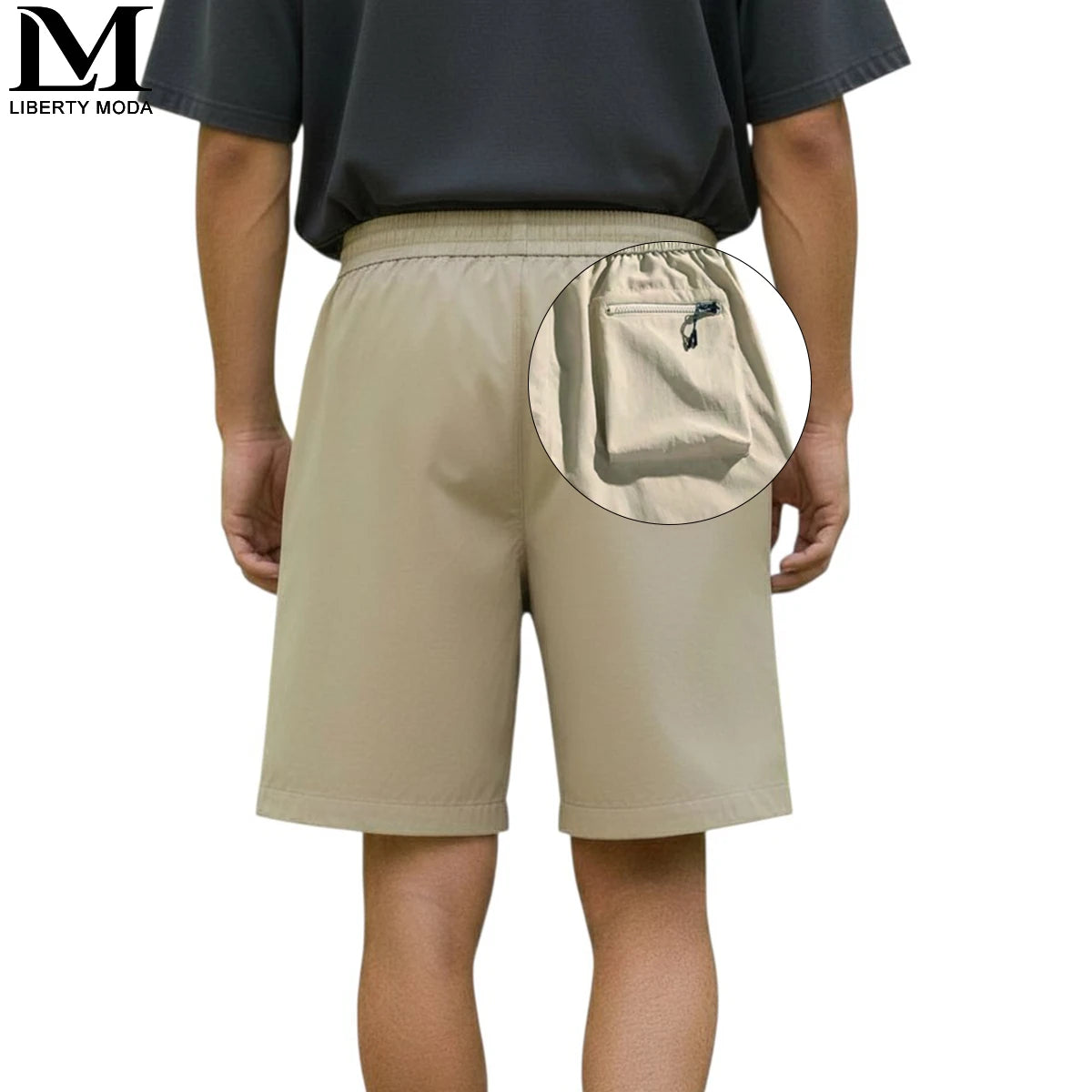 Men's Casual Loose Knee-Length Outdoor Work Shorts – Ice Silk Breathable 3/4-Length with Pockets