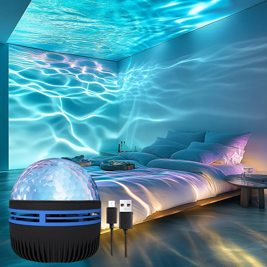 Starry Night Sky Projector LED USB Remote RGB Galaxy Night Light - 7 Modes for Bedroom Party Bar