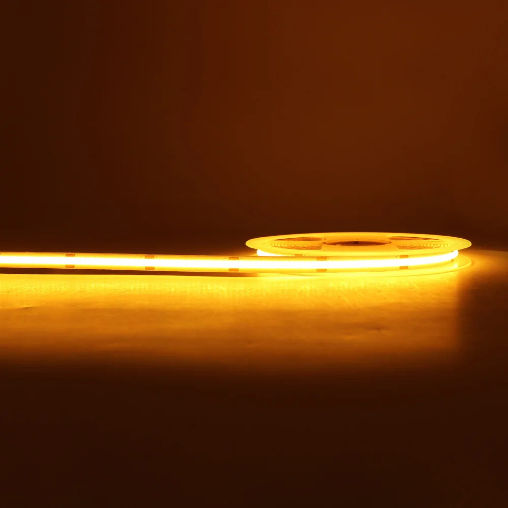 COB LED Strip Light 12V/24V — 3mm 5mm 8mm 10mm PCB Flexible Tape, High CRI >90, RGB & Warm/Cool White (3000K/4000K/6000K)