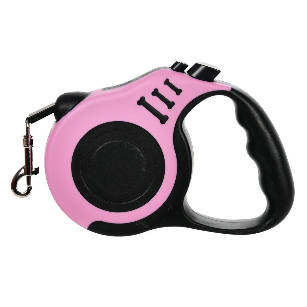 Retractable Nylon Dog Leash 3m/5m (9.8 ft/16.4 ft) Adjustable Lead for Small and Medium Dogs and Cats