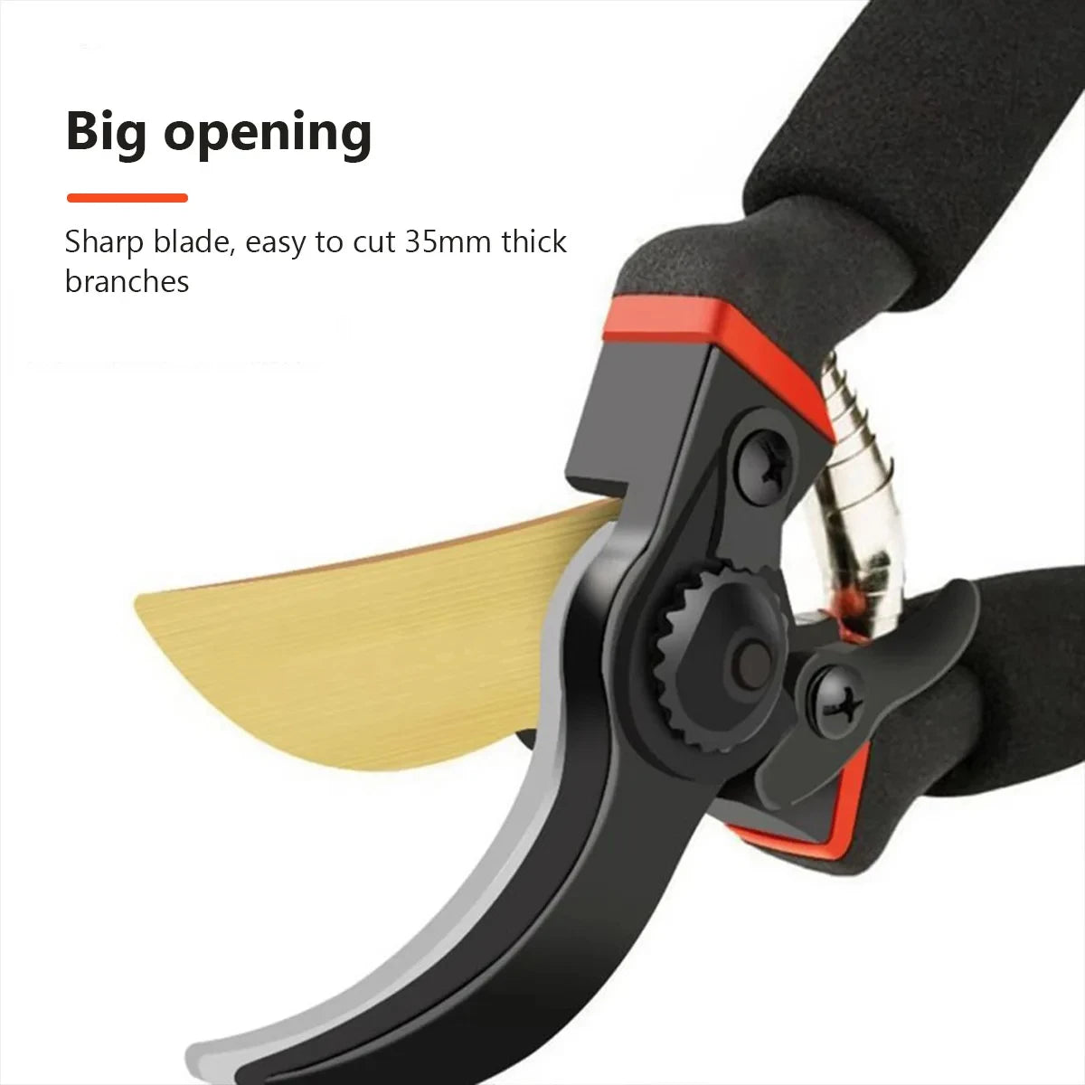 Precision Stainless Steel Pruning Shears - Ergonomic Hand Pruners for Garden, Shrubs & Orchards