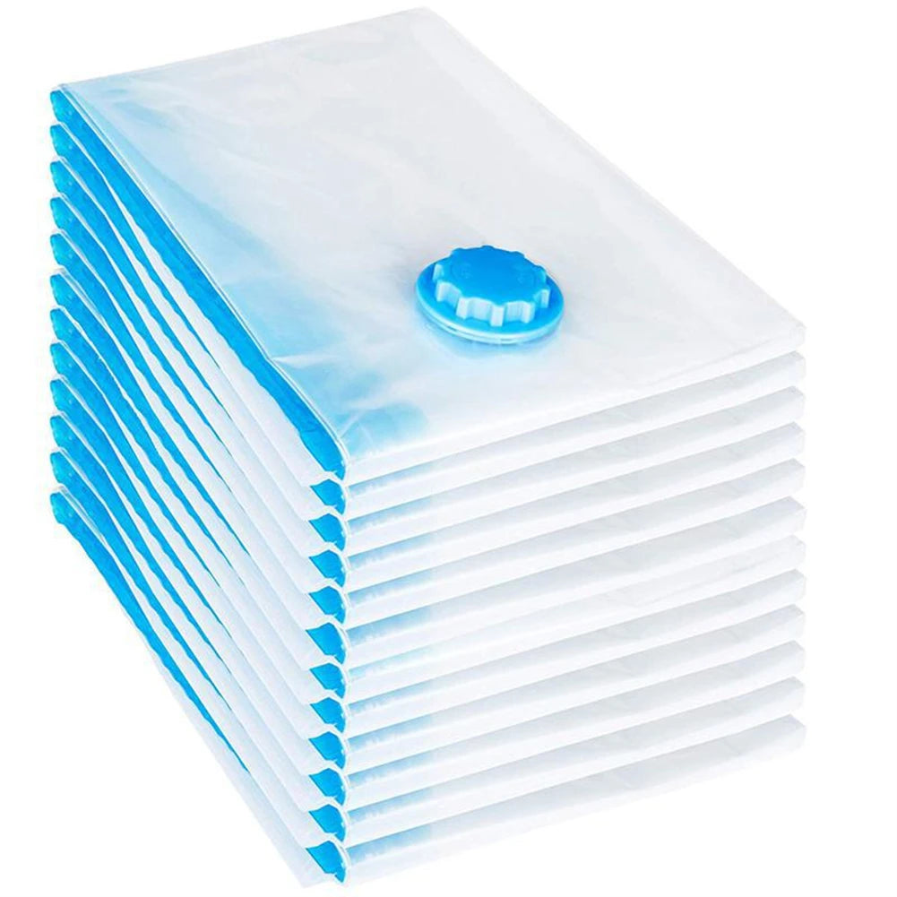 Vacuum Storage Bags with Valve – Space-Saving Compression Bags for Clothes, Blankets & Towels (Multiple Sizes, in/cm)