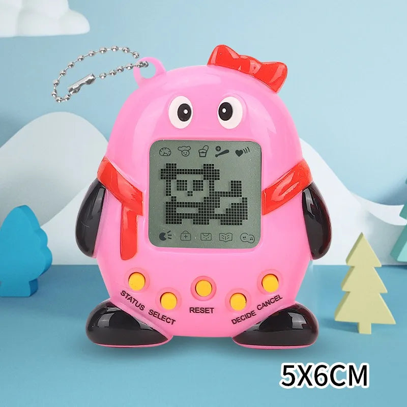 Retro Virtual Pet Handheld Game Console – Tamagotchi-Style Electronic Pets Keychain, Multilingual