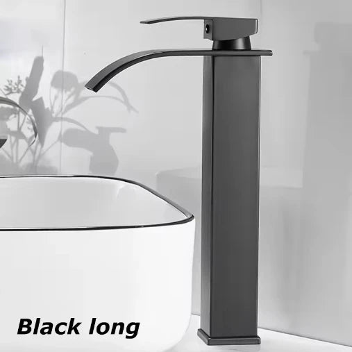 Stainless Steel Deck-Mounted Basin Faucet for Bathroom - Hot & Cold, Classic Style