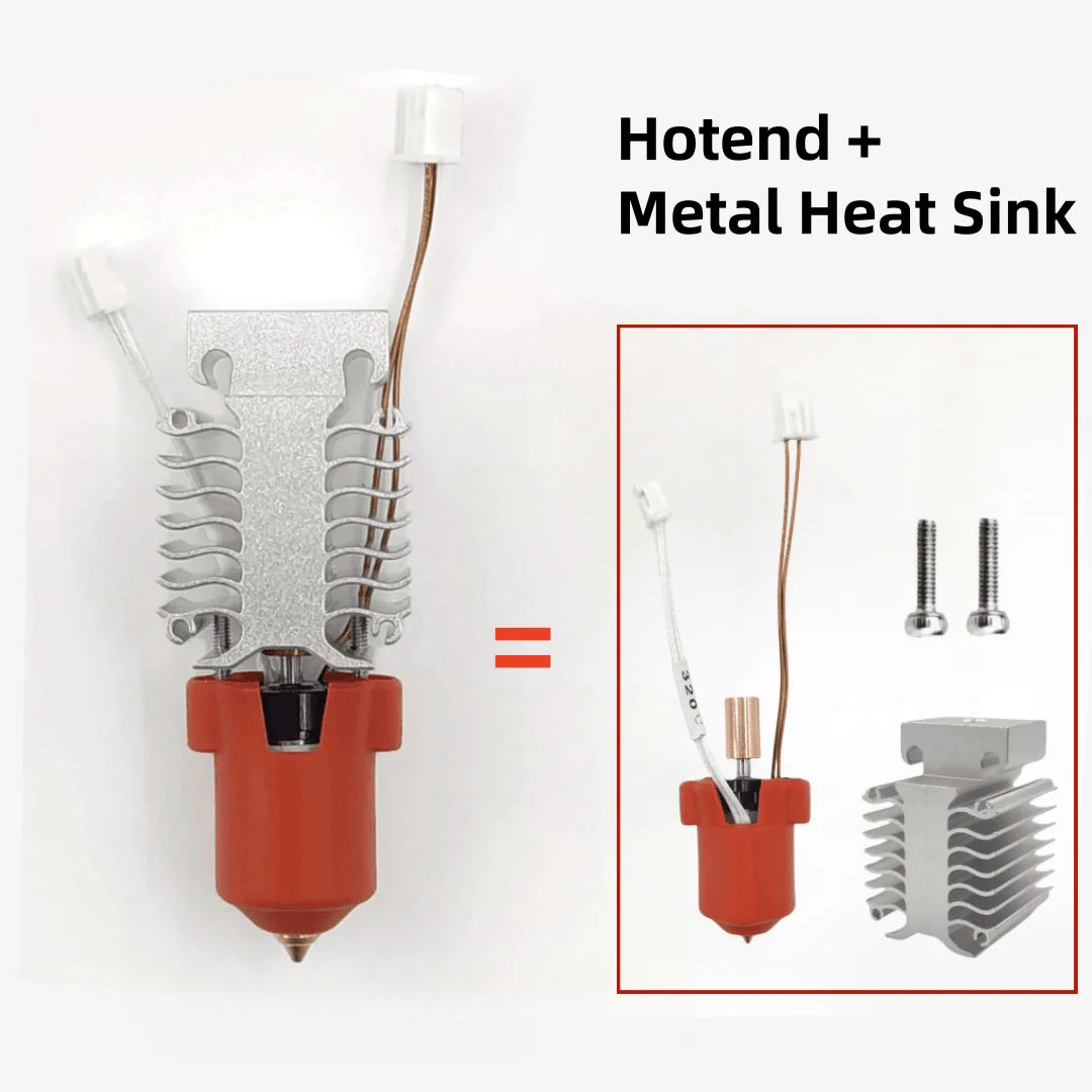 Hotend Nozzle Extruder Replacement Kit with Ceramic Heating Block 300°C (572°F) for 3D Printers