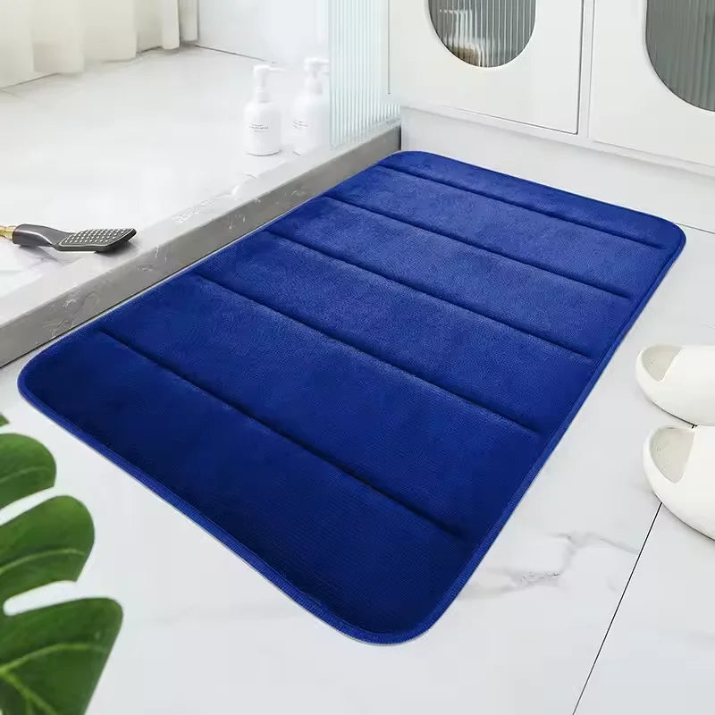 Memory Foam Bath Mat - Super Absorbent Non-Slip Bathroom Rug for Bathtub & Shower