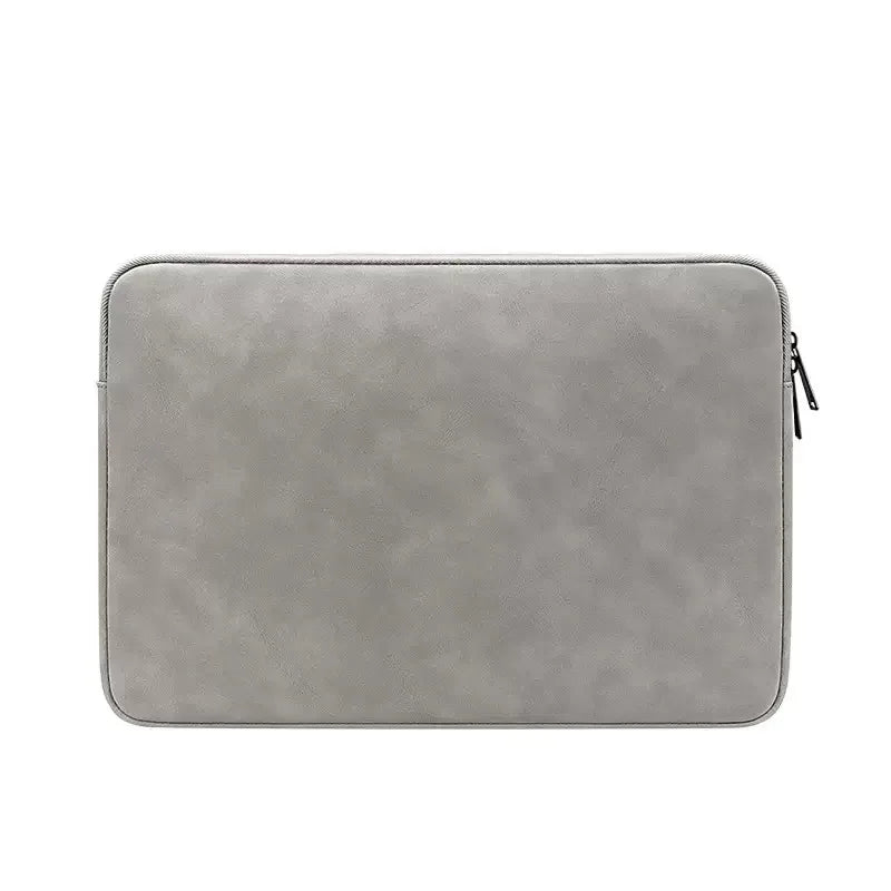 Water-Resistant PU Laptop Sleeve 12–16 Inch — Slim Microfiber Interior