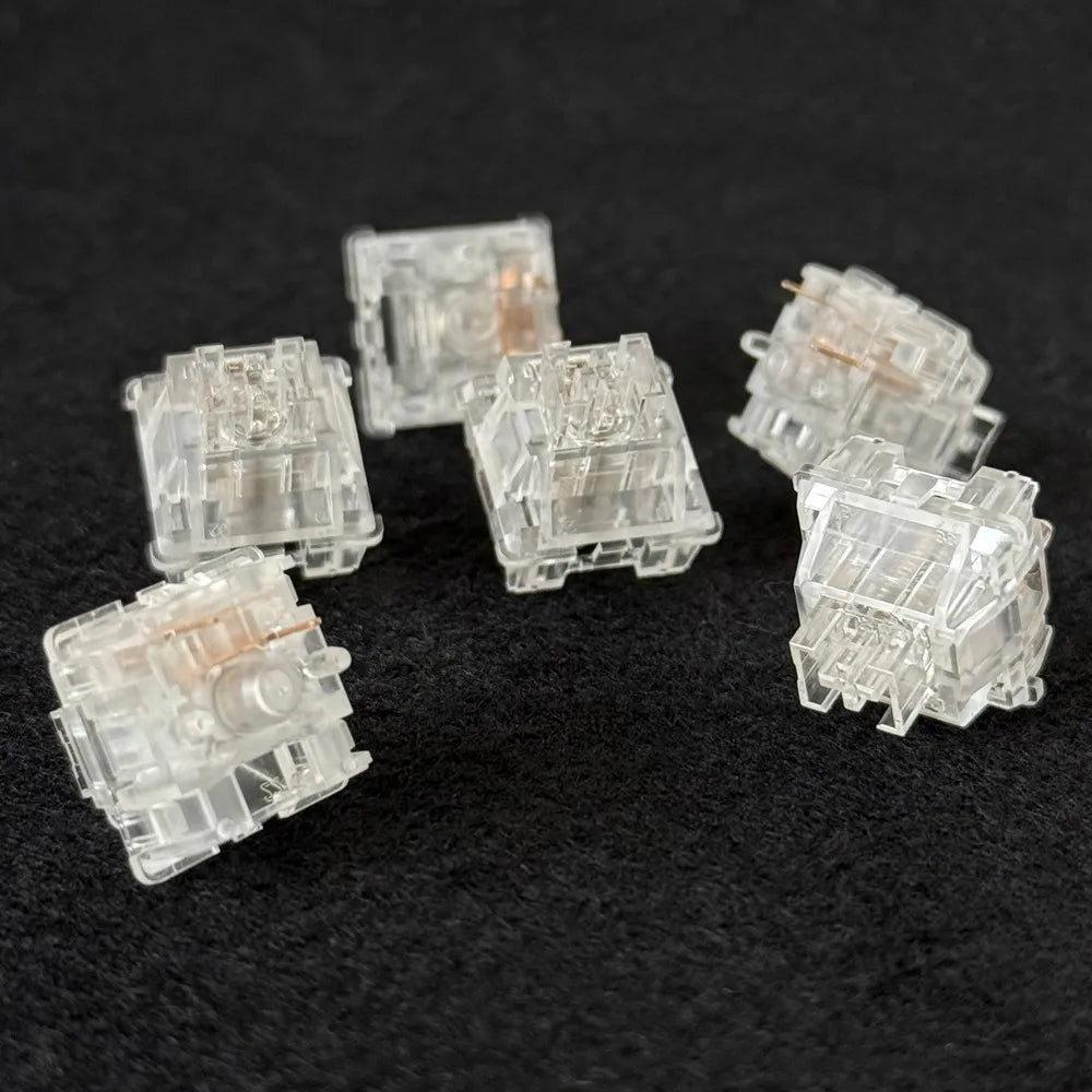 Ice Snow Silent 5-Pin Transparent Linear Mechanical Keyboard Switches - Hot-Swap Compatible