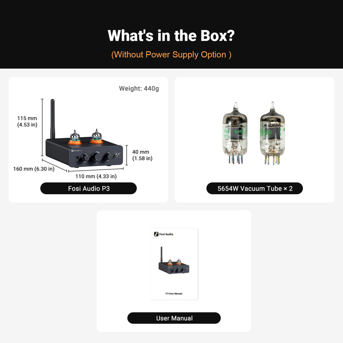 Bluetooth Tube Preamplifier HiFi Stereo Vacuum Valve Preamp with Bass & Treble Tone Control — RCA & 3.5mm Headphone Output