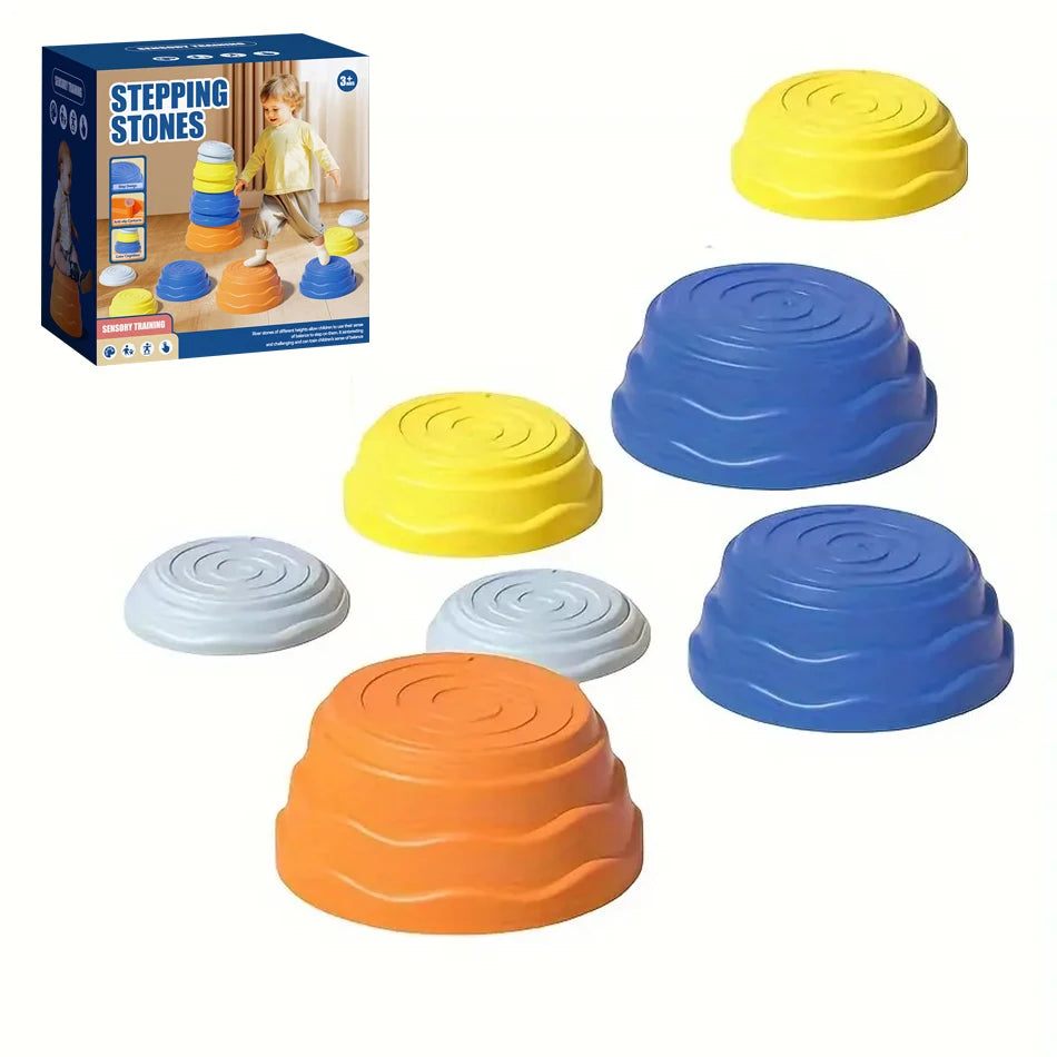 5-Pack Kids Balance Stepping Stones Playset – Montessori Sensory Steppers for Indoor & Outdoor Play