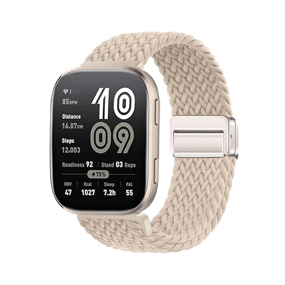 Magnetic Braided Nylon Watch Band — Adjustable Magnetic Clasp Strap for Smartwatches (1-Pack)