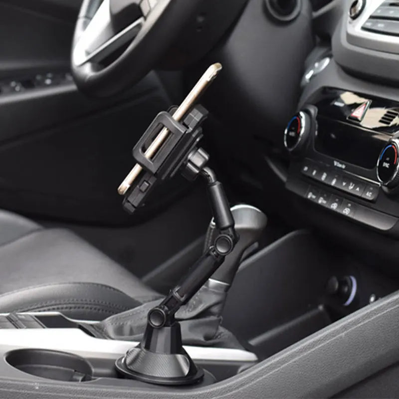 Universal Adjustable Car Cup Holder Phone Mount – Anti-Slip Long-Arm Cell Phone Holder for Navigation