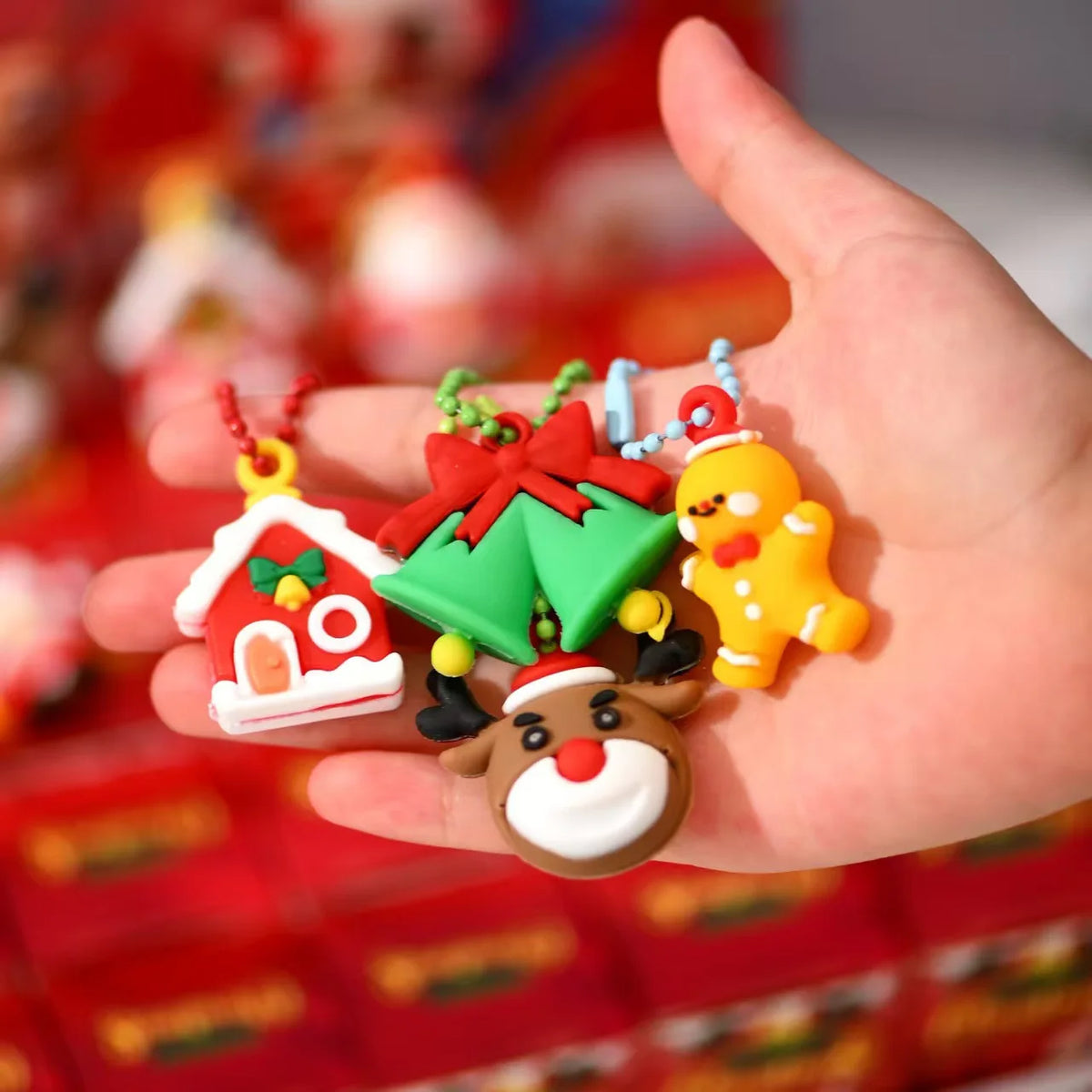 24-Pack Christmas Blind Box Advent Calendar Pendants Santa Snowman Reindeer Ornaments Party Favors