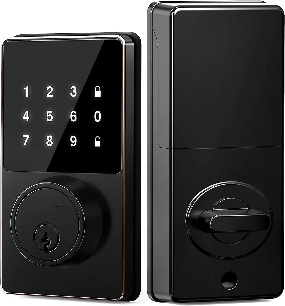 Smart Touchscreen Deadbolt Lock – Keyless Entry, 50 User Codes, Auto-Lock, IP66 Waterproof, Fits 1.4–2.0 in (35–50 mm) Doors, Easy DIY Install
