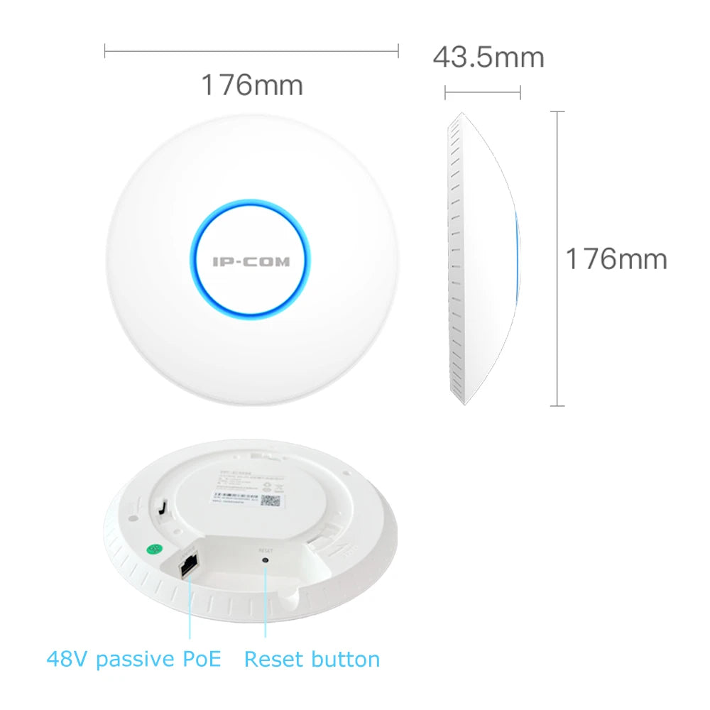 WiFi 6 AX1500 Ceiling Access Point – Dual-Band PoE Gigabit Wireless AP 1500Mbps Signal Extender
