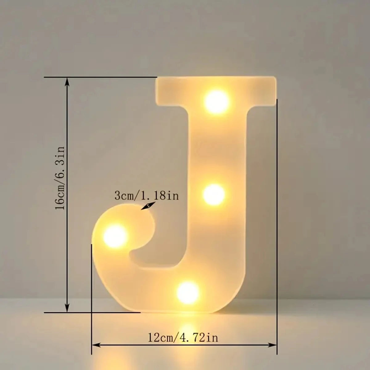 White LED Angel Night Light 6.3in (16 cm) Marquee Sign for Home, Wedding, Party & Christmas Decor