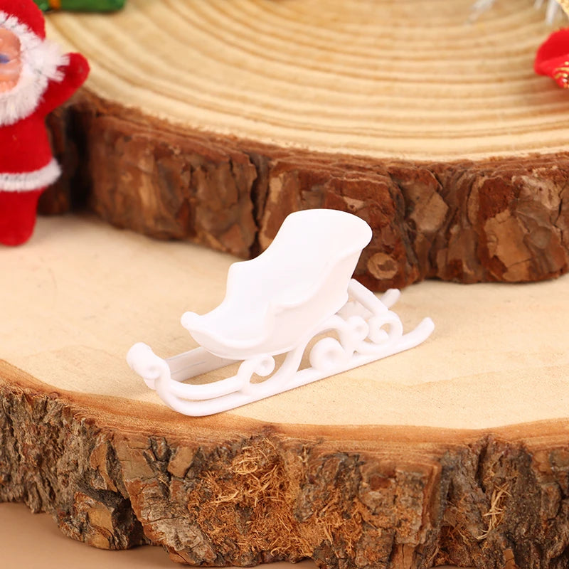 Mini Christmas Wreath for Dollhouse Hanging Garland with Bow & Bell