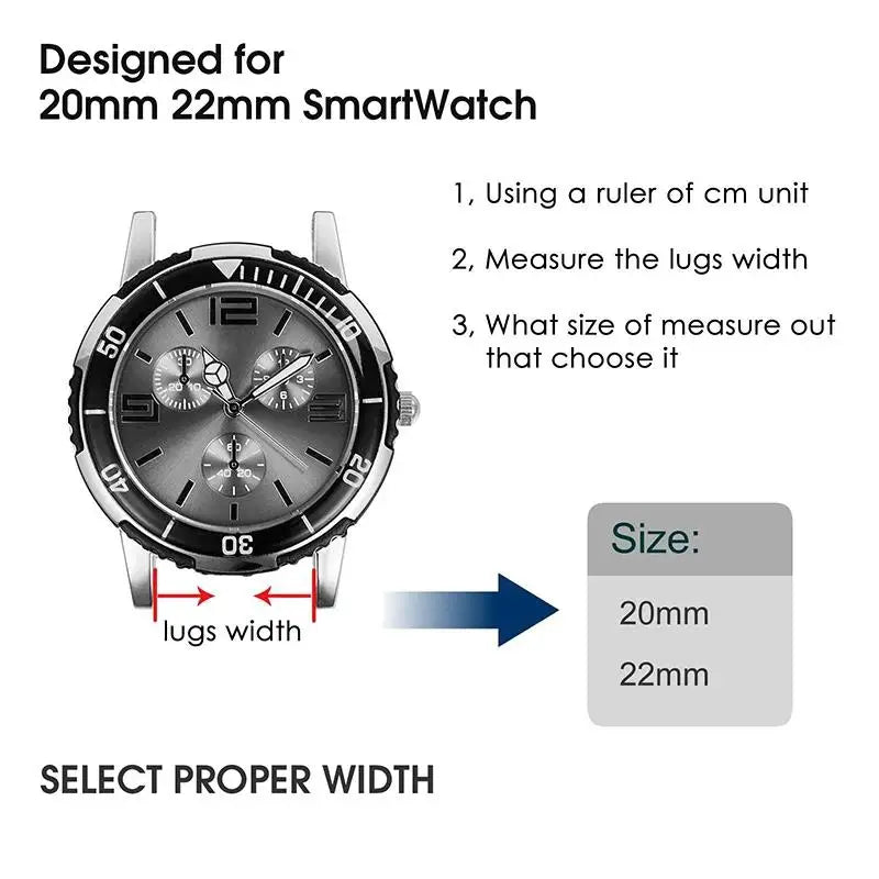 Magnetic Braided Nylon Watch Band — Adjustable Magnetic Clasp Strap for Smartwatches (1-Pack)
