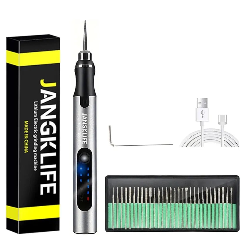 USB Cordless Rotary Tool Kit – Mini Wireless Rotary Drill for Woodworking, Engraving, Jewelry, Metal & Glass DIY