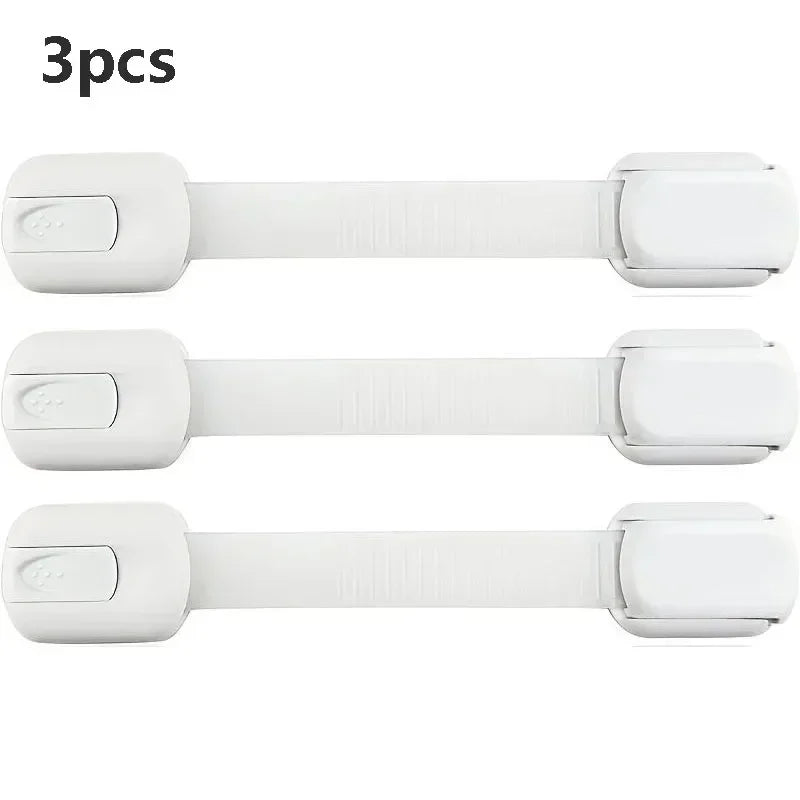 Baby Safety Cabinet Locks – Adhesive Childproof Drawer & Door Latches, Secure Strap Locks for Cabinets & Drawers