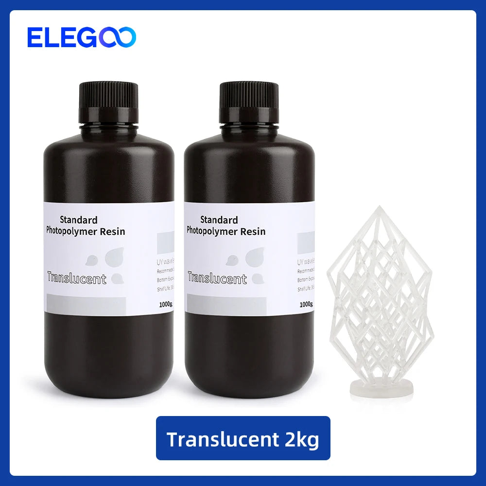 UV 3D Printing Resin 405nm, ABS-like, Water Washable, 8K Compatible for MSLA/DLP/LCD Printers