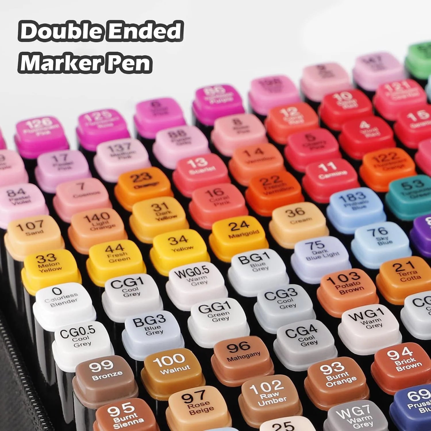 Double Tip Permanent Art Markers — 24/36/48/60/80/120/168 Color Sets for Drawing, Painting, Sketching & Comics