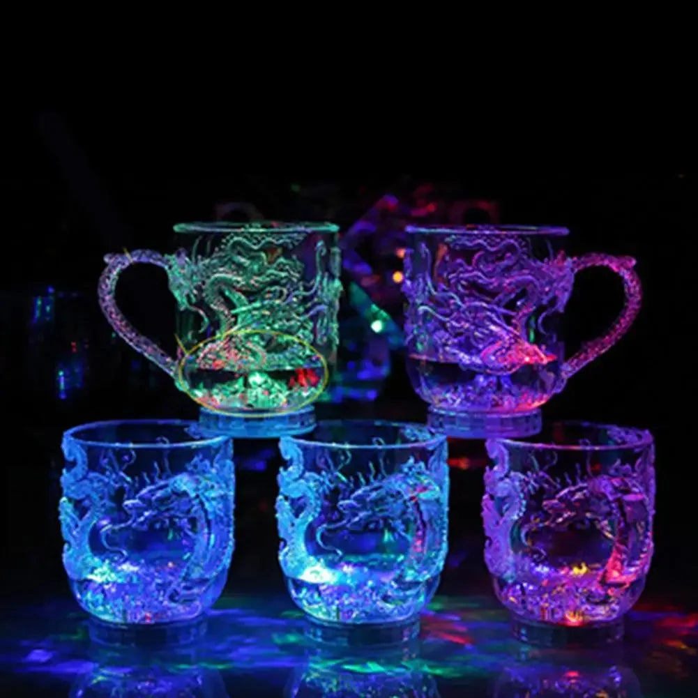 LED Color-Changing Dragon Glowing Cup Water-Activated Light-Up Bar Mug 285ml (9.6 fl oz)