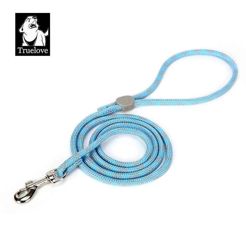 Lightweight Nylon Rope Dog Leash – 120 cm (47 in) Durable Clip for Small Dogs & Cats, Striped Outdoor Walking & Training Lead