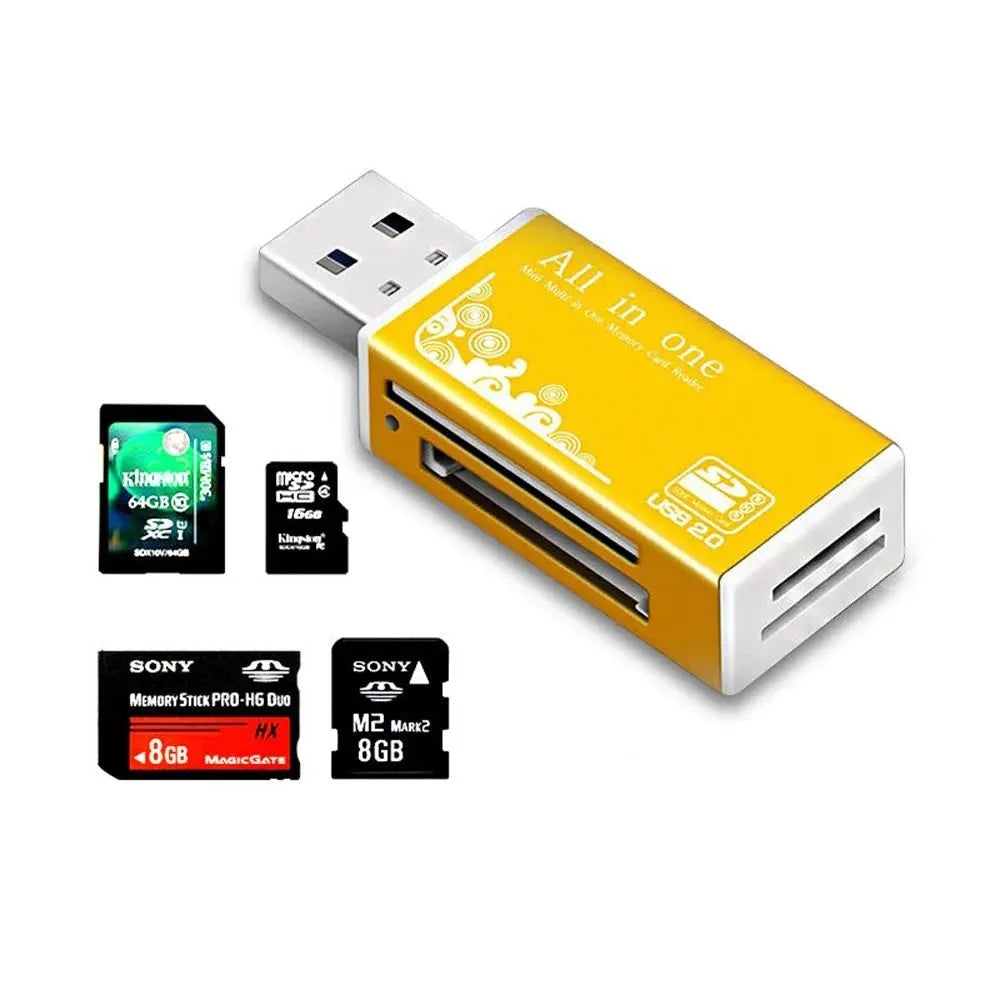 USB 3.0 2-in-1 Multi-Function Card Reader Micro SD TF & USB Flash Drive Adapter for PC Laptop