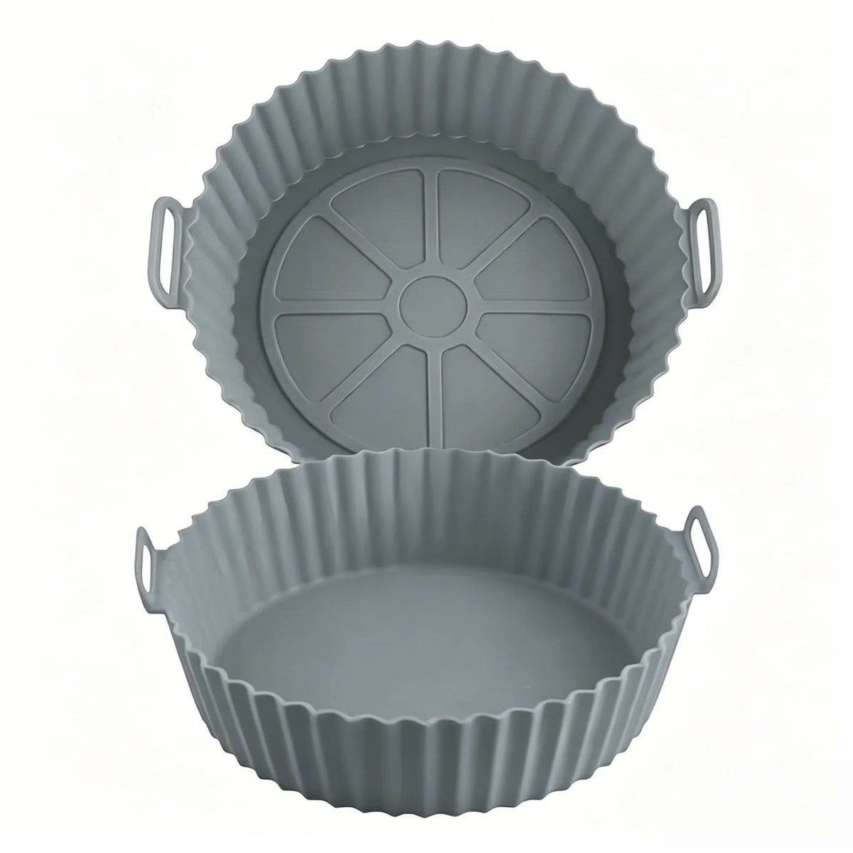 Reusable Silicone Air Fryer Basket & Baking Tray - Nonstick Airfryer Liner for Pizza, Fried Chicken
