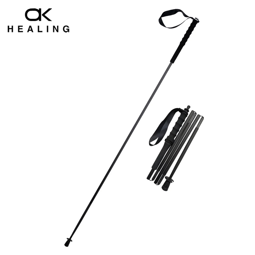 Ultra-Light Foldable Carbon Fiber Trekking Poles – Adjustable 110–130 cm (43–51 in) – 115–126 g Lightweight Hiking Walking Sticks