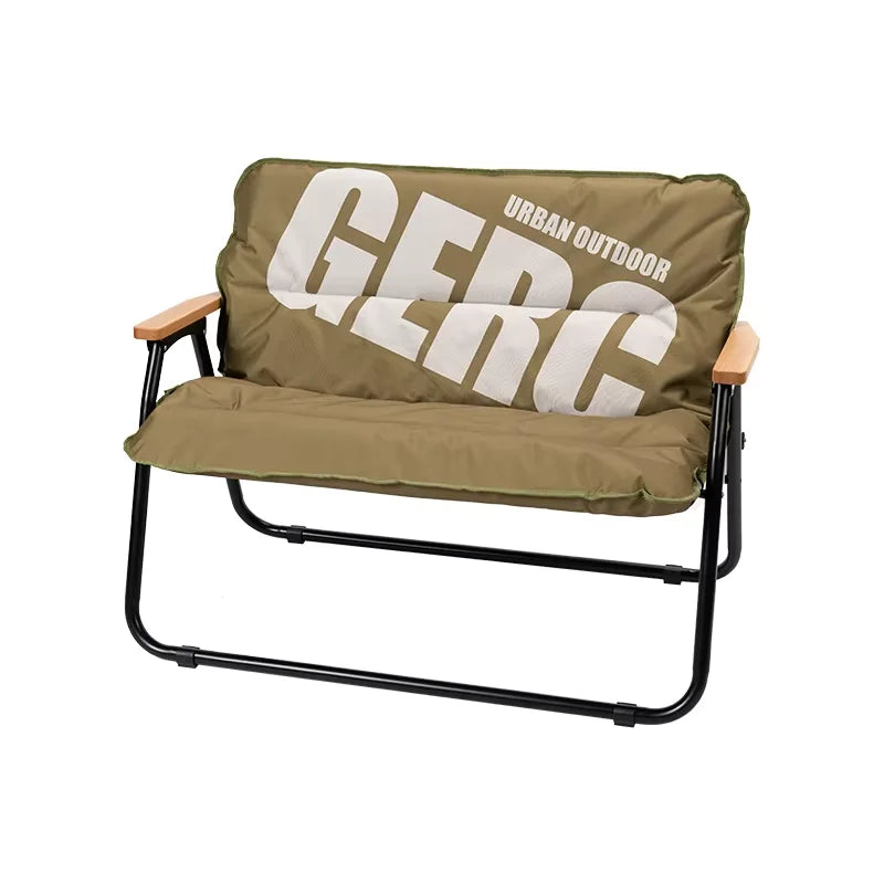 Double Aluminum Folding Outdoor Chair with Backrest – Portable Camping, Picnic & Fishing Stool