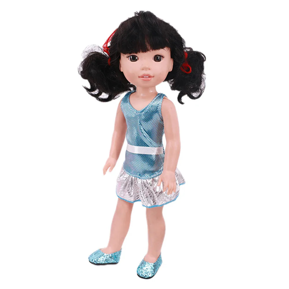 Fashion Doll Dress & Accessories Set for 14.5-Inch (36.8 cm) and 32–34 cm (12.6–13.4 in) 1/6 Scale Dolls