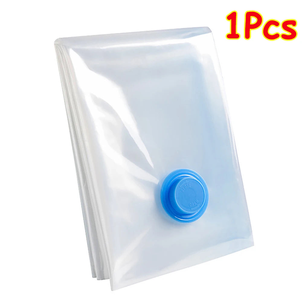 Reusable Vacuum Storage Bags — 1–24 Pack Space-Saving Compression Bags for Clothes, Blankets & Travel (11.8–51.2 in / 30–130 cm)