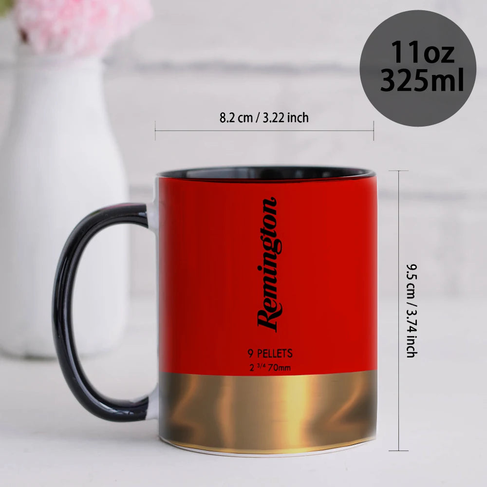 Shotgun Shell Ceramic Coffee Mug 350ml (12 oz) - Novelty Funny Office Birthday Gift